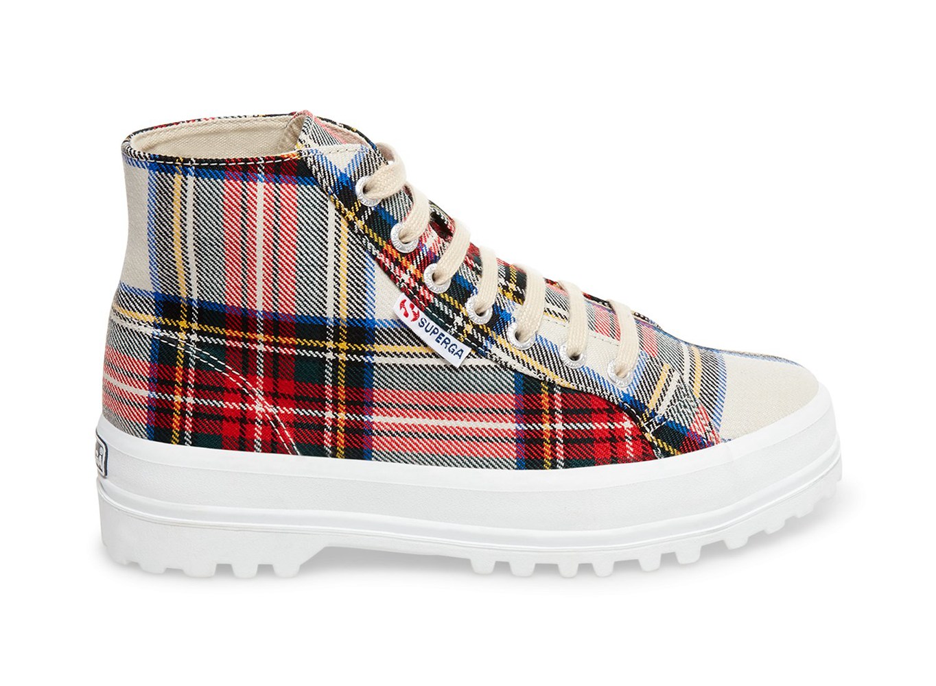 Botas Feminino Multicoloridas - Superga 2341 Cotw Plaid - YMKNJ-5602